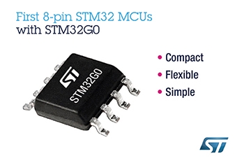 意法半導體通過首批8引腳STM32微控制器為簡單應用帶來32位MCU的可能性