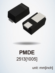 ROHM 的緊湊型 PMDE 封裝二極管 (SBD/FRD/TVS) 擴大產品陣容：為應用小型化做出貢獻 非常適合汽車應用的卓越可靠性